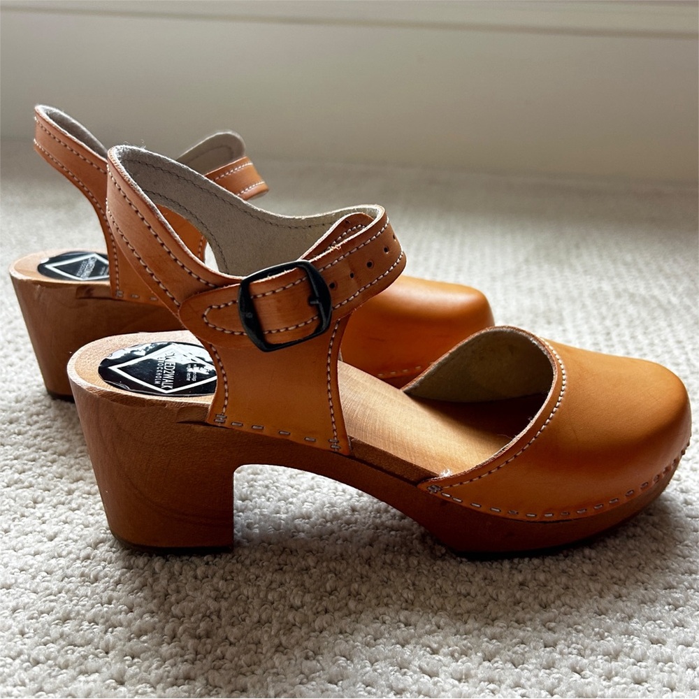 Swed2walk Vegan Leather Estelle Scandi Girl Swedish Clogs Cottagecore Lagenlook - Picture 3 of 5